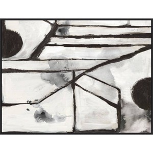 42" x 32" Ancient Pathways I by PI Studio Framed Canvas Wall Art Print - Amanti Art: Oversize Lithograph, Modern Decor - 1 of 4