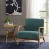 VYNXARIA Mid century modern solid wood frame lounge chair£¬Teal - 2 of 4