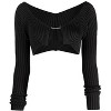 Womens Cardigan Long Sleeve Rib Knit Shrug for Dress Sweaters Crop Tops - 4 of 4