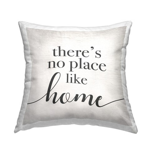 Stupell Industries No Place Like Home Phrase Rustic Farmhouse Pattern Printed Pillow 18 X 18 Target