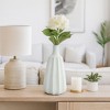 Decorative Sculptural Flower Vase for Living Room Decor - Stylish Home Decor Accent for Bedroom, Office Styling, and Table Decor - 16", Blue - 2 of 4