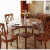 Home Mart Goods Round Clear Plastic Vinyl Fabric Table Cover Protector Tablecloth for Dining Room Table - 70"x70" - 2 of 4