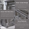 Farmhouse 6 Drawer Dresser for Bedroom, 47.8" Wide Wood Dresser with Roman Column, Two Drawer Sizes for Bedroom & Living Room, Light Grey - 3 of 4