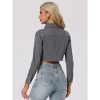 Allegra K Women's Classic Long Sleeve Button Down Trucker Jean Denim Jacket - 4 of 4