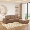 EMPIRE DIGLABS L-Shaped Cloud Sectional Sofa with Deep Seat,No Assembly Required,Modular Couches Sleeper for Living Room,Bedroom,Apartment,BROWN - 4 of 4