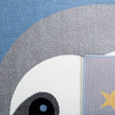 Blue and Grey Kids Space Adventure Area Rug