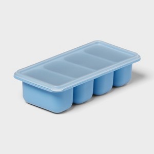 1c Silicone Freezer Mold with Lid Blue - Room Essentials™ - 1 of 3