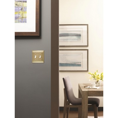 Golden Champagne 2-Gang Toggle Light Switch Wall Plate