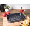 Lexi Home 16.5 Inch Non-Stick Carbon Steel Roasting Pan with V-Rack - image 4 of 4