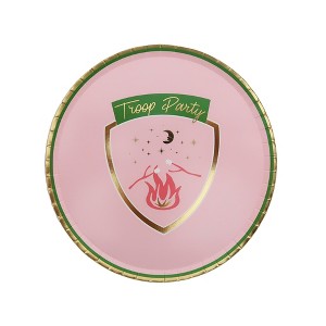 Jollity & Co. - Camp Bachelorette Troop Party Dessert Plates - Pack of 8 Paper Plates - 1 of 2