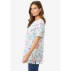Woman Within Waffle Thermal Satin Trim Tee - 4 of 4
