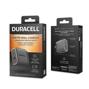 Duracell Premium Foldable Wall Charger 45W PD Single Port USB-C From The Most Trusted Brand In Power! DMP-WC-PD45 - 1 of 1