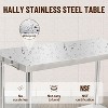 48"x24" Stainless Steel Prep Table w/ Undershelf & Wheels - Heavy-Duty Commercial Worktable for Kitchens - 4 of 4