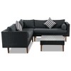 CAVINAS Outdoor Sofa Set with Colorful Pillows, Rattan L Shaped Patio Furniture, Modern Outdoor Sectional Furniture for Backyard - 4 of 4