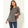Allegra K Women's Swing Mock Neck Long Sleeve Zip Up Tunic Blouse - 2 of 4