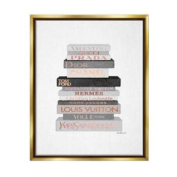 Stupell Industries Elegant Glam Fashion Floral Bag on Bookstack by Ros  Ruseva Framed Abstract Wall Art Print 24 in. x 30 in. af-243_fr_24x30 - The  Home Depot