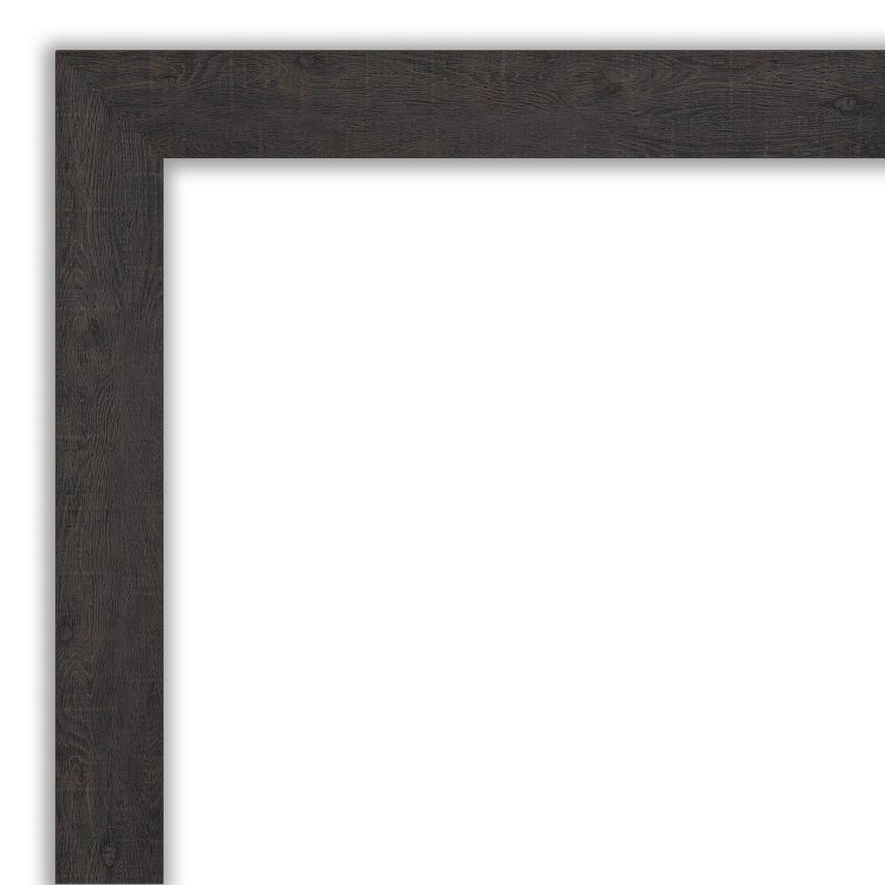 44&#34; x 33&#34; Non-Beveled Rustic Plank Espresso Wall Mirror - Amanti Art, 3 of 11