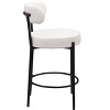 CAVINAS Counter Height Bar Stools, 26" Seat Height Kitchen Chairs, Modern Bar Chairs with Metal Legs and Round Low Back, Set of 2 - 4 of 4