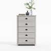Galano Geordano 5-Drawer Chest of Drawers (46.2 in. × 17.1 in. × 30.4 in.) in Dusty Gray Oak, Knotty Oak, Dark Gray Oak - 4 of 4