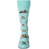 Memoi Men's "Stinky Campsite" Rayon Blend Novelty Crew Sock Capri Breeze 10-13 - 2 of 4