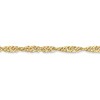 Black Bow Jewelry 2.75mm 14K Yellow Gold Hollow Singapore Chain Necklace - 3 of 4