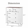 Hrinhom 5-Drawer Tall Dresser,29.1"W Vintage Wood Chest With Storage for Bedroom, Hallway & Closet - 4 of 4