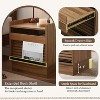 Gulches Mid Century Modern Nightstand with Charging Station & LED Lights, 2 Drawers Bedside End Table for Bedroom Living Room - 2 of 4