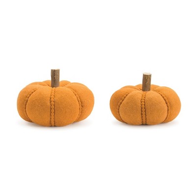 Melrose Felt Wool Pumpkin Decor (Set of 2)