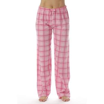 ADR Women's Plush Fleece Pajama Bottoms with Pockets, Winter PJ Lounge  Pants Moose 2X Large