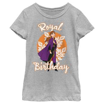 Girl's Frozen Anna Birthday Princess T-Shirt