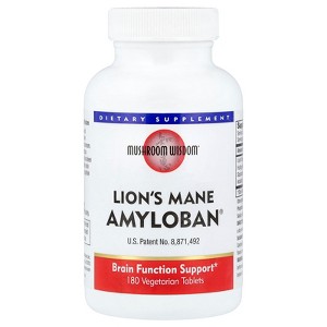 Mushroom Wisdom Lion's Mane Amyloban®, 180 Vegetarian Tablets - 1 of 4