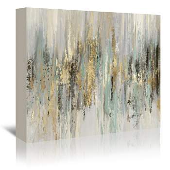 Americanflat Abstract Rustic Dripping Gold I By Pi Creative Art Unframed Canvas Wall Art