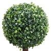 Aghana Digitals 46.5in UV-Resistant Artificial Boxwood Plant, Triple Ball Shaped Synthetic Greenery - 2 of 4