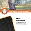 Disc-O-Bed Multifunctional Blanket with Snap Fasteners and Cozy Fleece Interior for Indoors, Picnic, and Outdoor Camping, Black - 3 of 4