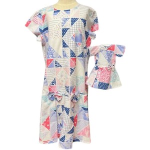 Doll Clothes Superstore Size 14 Patchwork Print Dresses For Girls And Dolls - 1 of 4