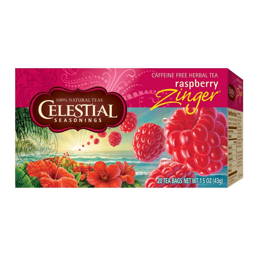 UPC 070734053160 product image for Celestial Seasonings Raspberry Zinger Caffeine-Free Herbal Tea 20-ct. | upcitemdb.com