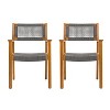 Christopher Knight Home Hani Braided Rope Acacia Dining Chairs - 2 of 4