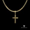 Aria Jeweler Inc Chain with Indented Cross Pendant - 2 of 4