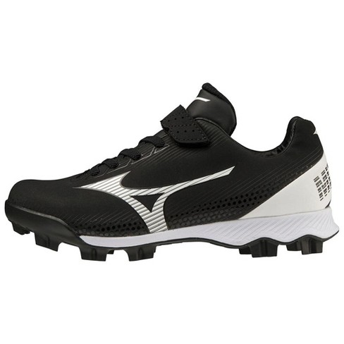 Mizuno Mizuno Wave Lightrevo Youth Low Molded Rubber Baseball Cleat Youth  Size 10 In Color Black-White (9000)