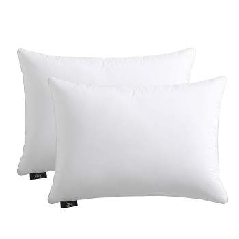 Puredown® 2 pack White Feather Pillow for Sleeping, Square Bed Pillows，18 x  18 inch, 20 x 20 inch