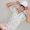 Campus Sutra Men Men's Ivory White & Icy Blue Flora Tint Shirt - 2 of 3