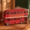 Robotime 3D Puzzles London Tour Bus Car Model Toy Crafts Construction Gifts for Boys Girls Adults, Red, 7.64"*3.1"*4.4" - 4 of 4