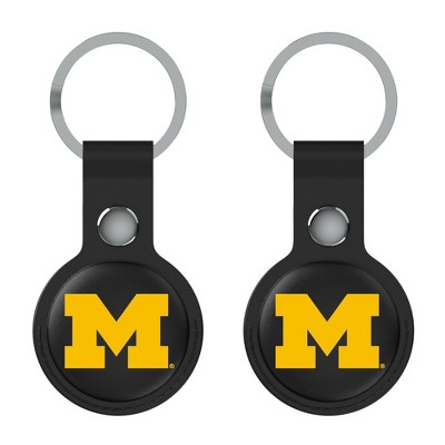 Keyscaper NCAA Big Ten Universities Insignia Black Airtag Holder 2-Pack