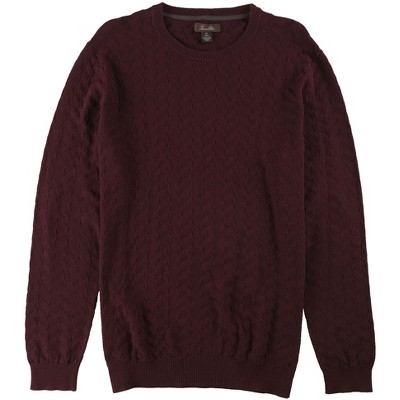Tasso Elba Mens Chevron Patterned Knit Pullover Sweater