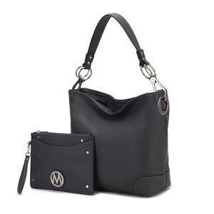 MKF Collection Viviana Vegan Leather Hobo Bag with Matching Wristlet by Mia K - 1 of 4