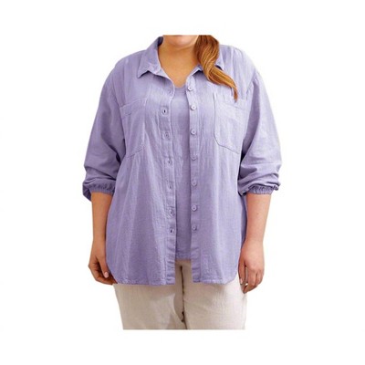 Women's Long Sleeve Button Up Shirt - Plus - On The Plus Side