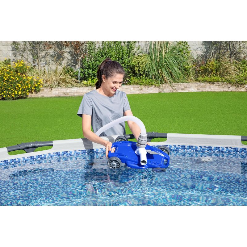 Bestway FlowClear AquaDrift Automatic Above Ground Swimming Pool Vacuum Cleaner with Multidirectional Wheels and 3 Adjustable Settings, Blue, 3 of 8