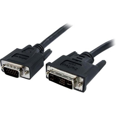 StarTech.com Analog Flat Panel Display Cable - Monitor cable - VGA - HD-15 (M) - DVI-A (M) - 1.8 m - HD-15 Male - DVI-A Male - 6ft - Gray