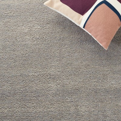 Himalaya Gray Round Hand-Tufted Wool Area Rug, 8'