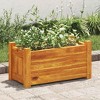vidaXL Garden Raised Bed, Acacia Wooden Planter for Flowers and Plants, Brown - 4 of 4